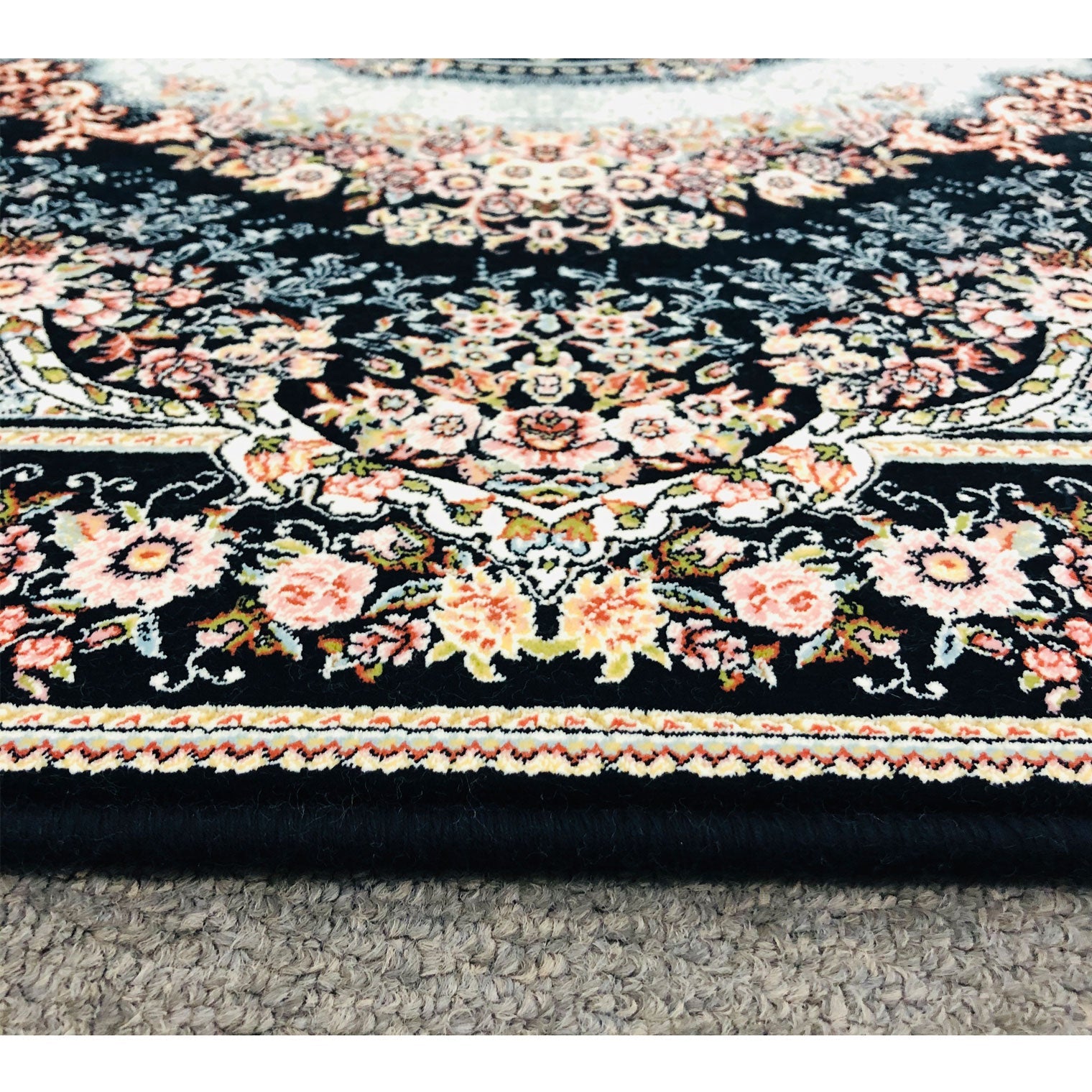 Zartosht 4770 Hallway Runner Navy Traditional Rug - Quality Rugs and Furniture