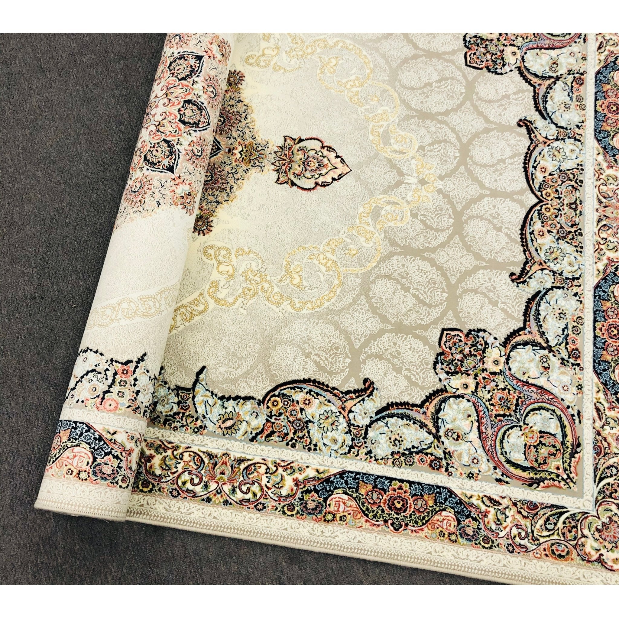 Zartosht 4920 Grey Persian Traditional Rug - Quality Rugs and Furniture