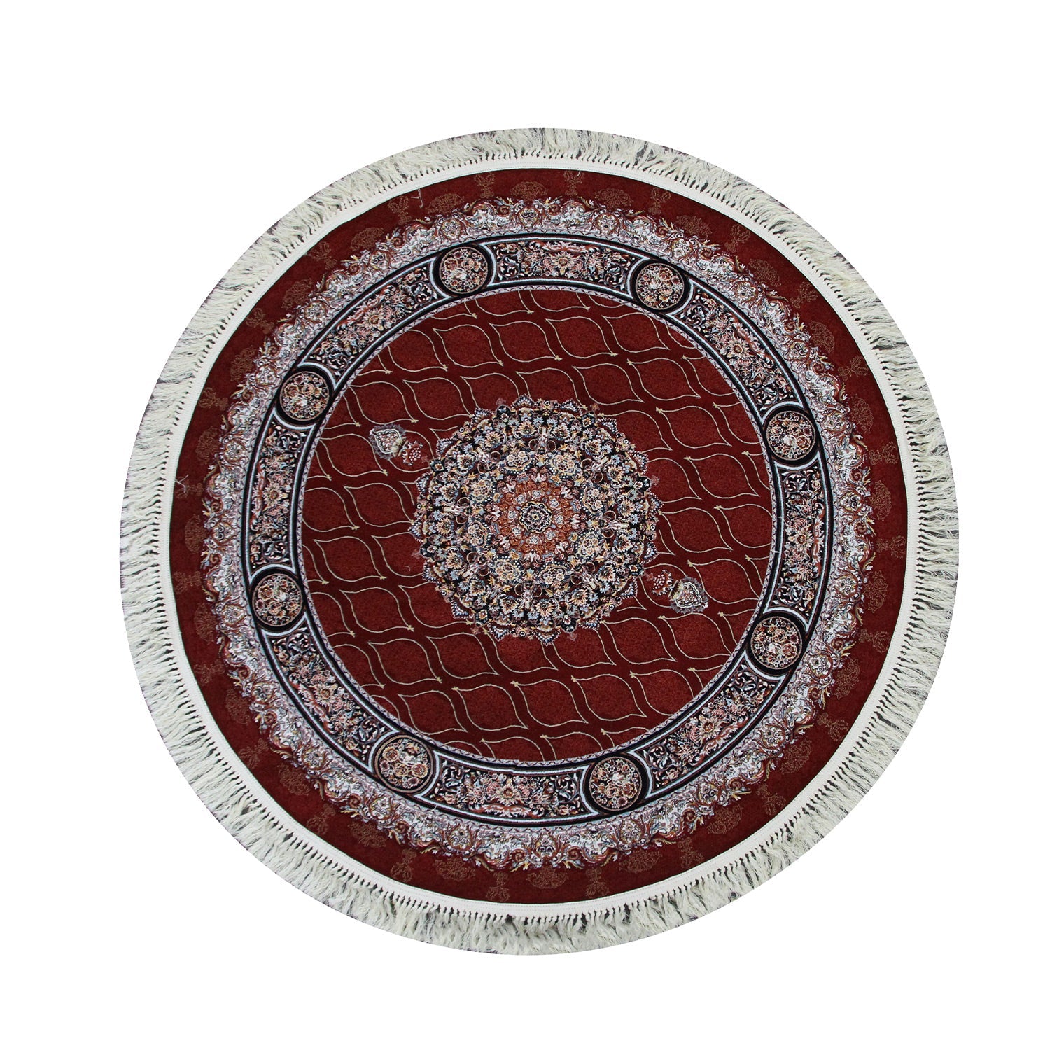 Zartosht 5060 Red Round Persian Traditional Rug - Quality Rugs and Furniture
