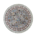 Zartosht 5111 Dark Blue Round Persian Traditional Rug - Quality Rugs and Furniture