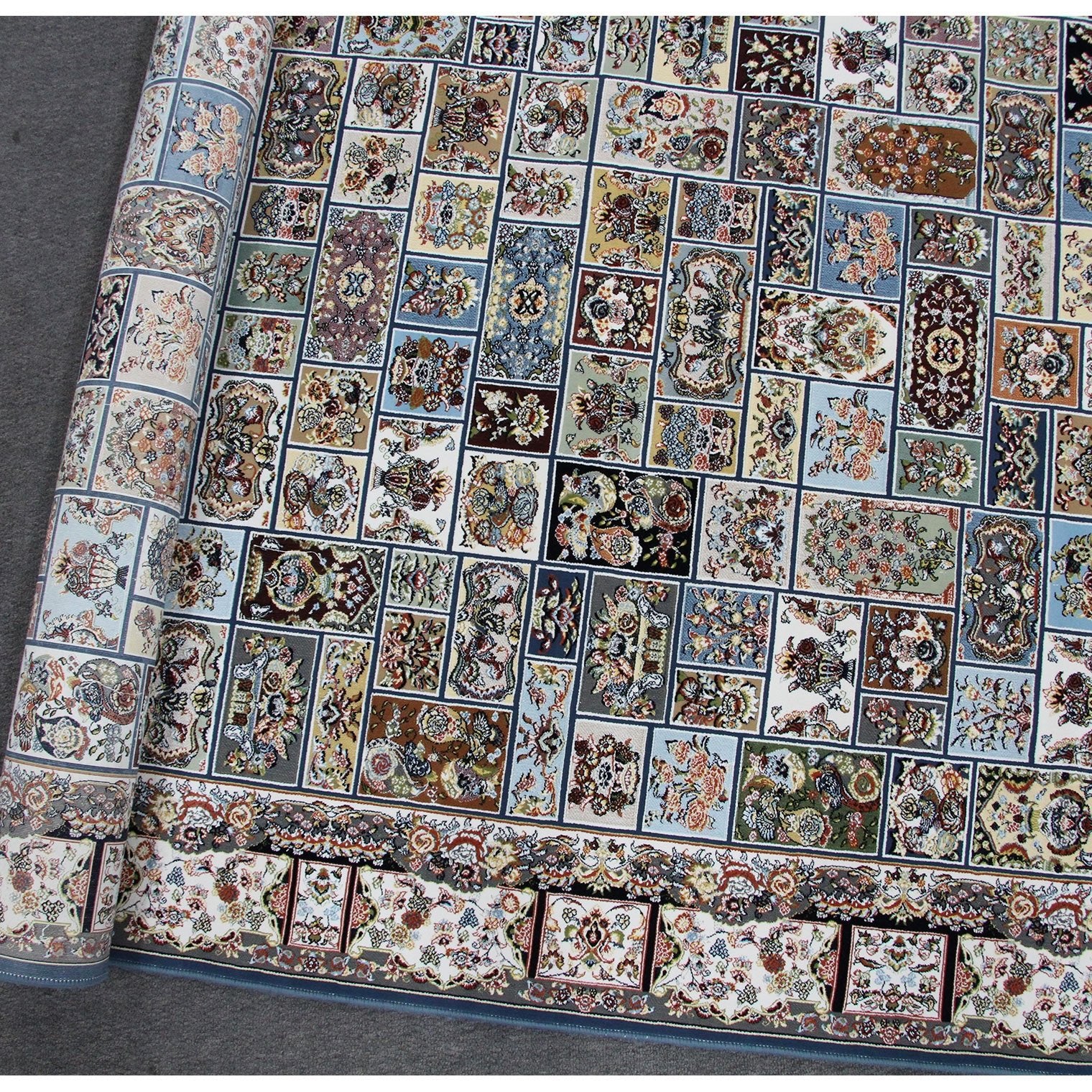 Zartosht 5111 Dark Blue Round Persian Traditional Rug - Quality Rugs and Furniture
