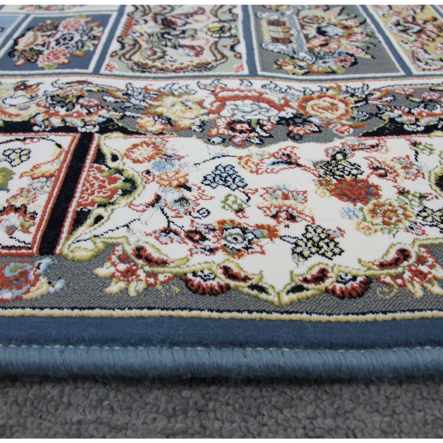 Zartosht 5111 Dark Blue Round Persian Traditional Rug - Quality Rugs and Furniture