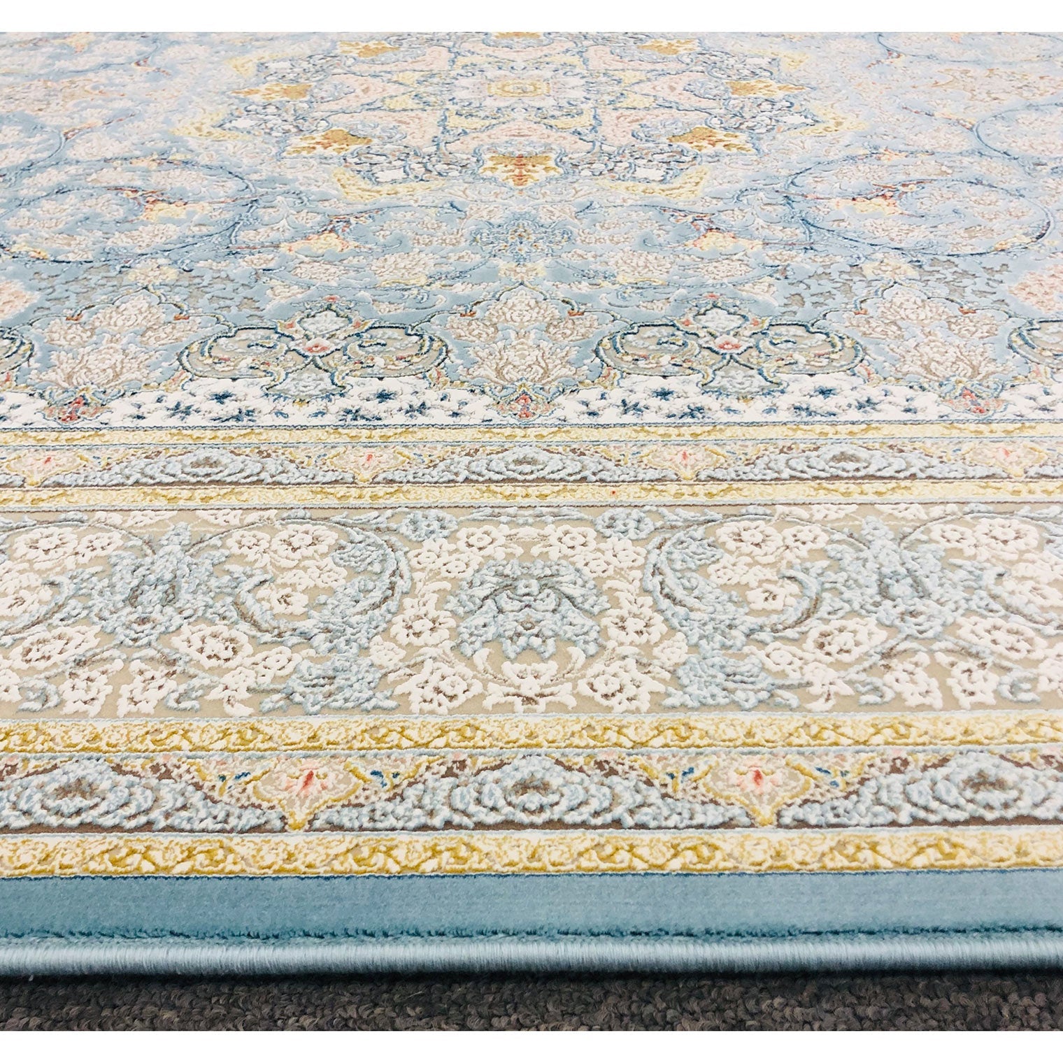 Zartosht 5252 Blue Round Persian Traditional Rug - Quality Rugs and Furniture