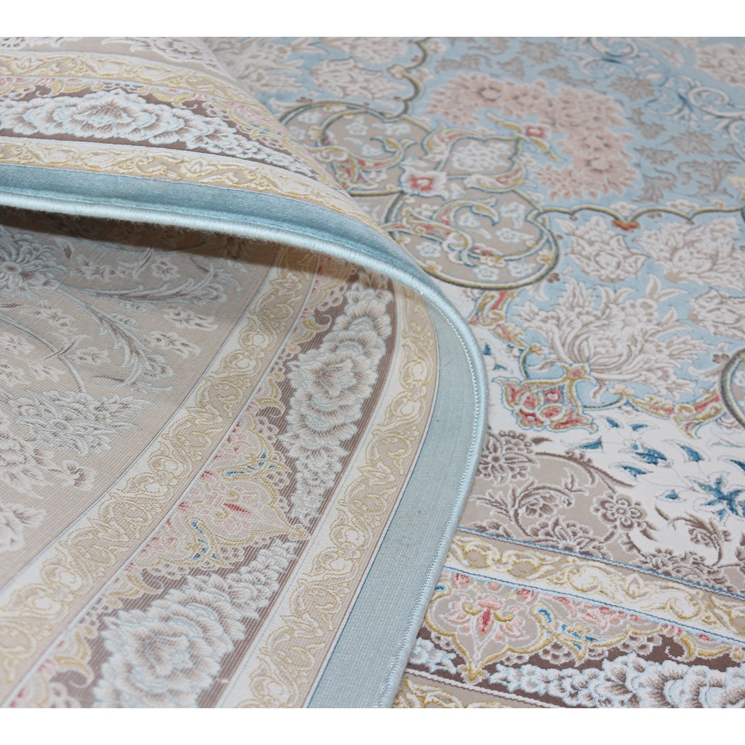 Zartosht 5252 Blue Round Persian Traditional Rug - Quality Rugs and Furniture