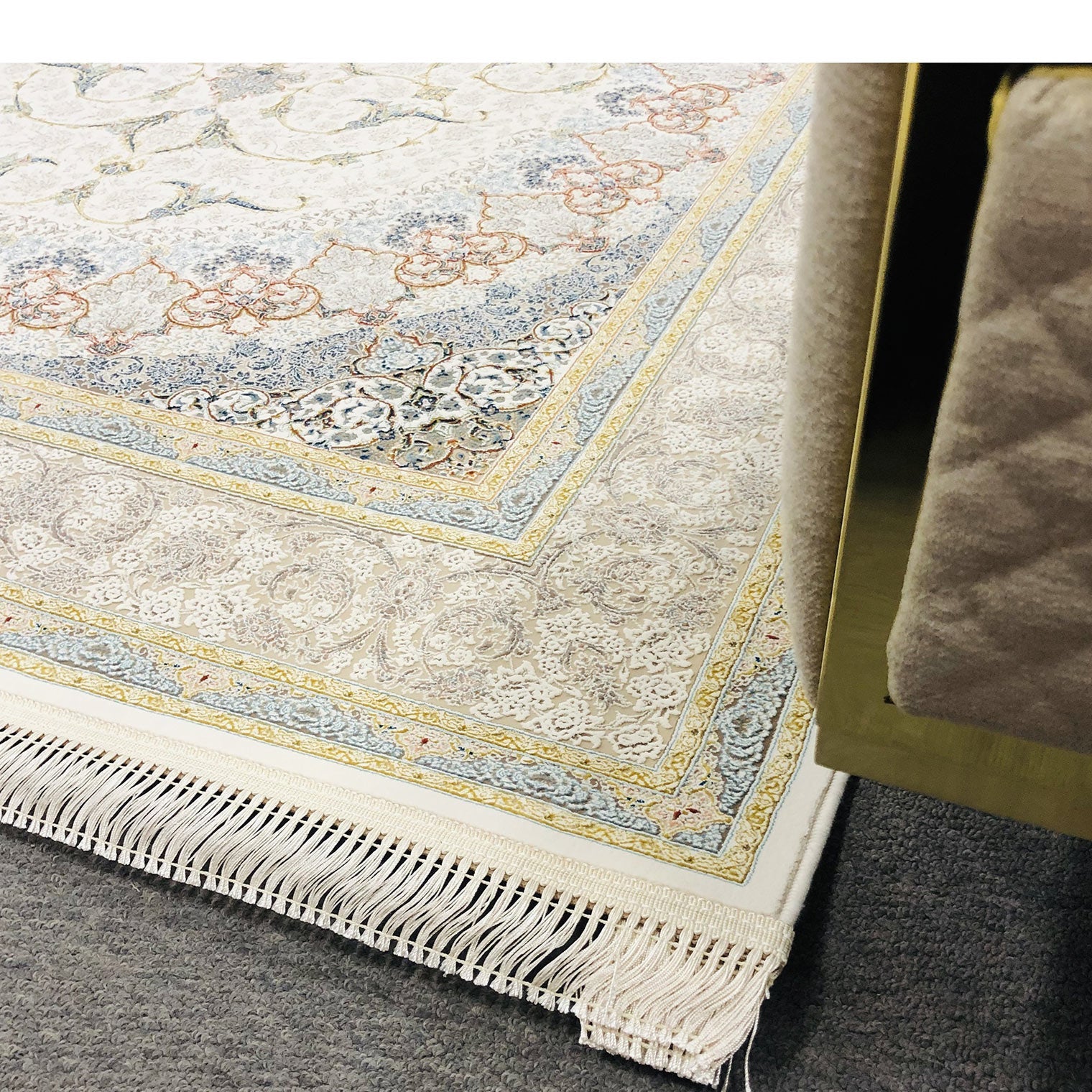 Zartosht 5252 Cream Round Persian Traditional Rug - Quality Rugs and Furniture
