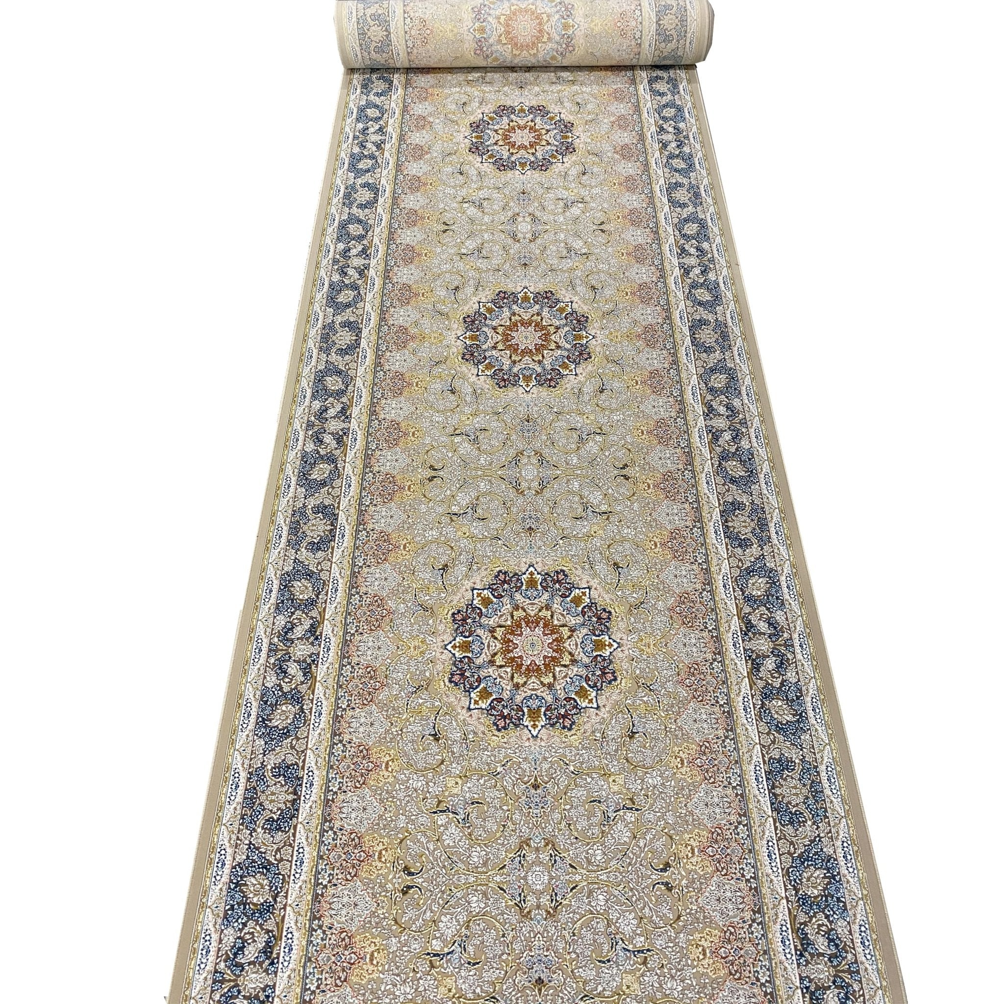Zartosht 5252 Hallway Runner Beige Persian Traditional Rug - Quality Rugs and Furniture