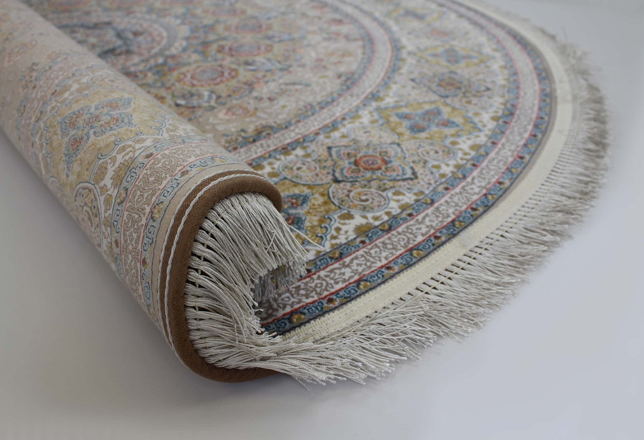 Zartosht 5300 Beige Round Persian Traditional Rug - Quality Rugs and Furniture