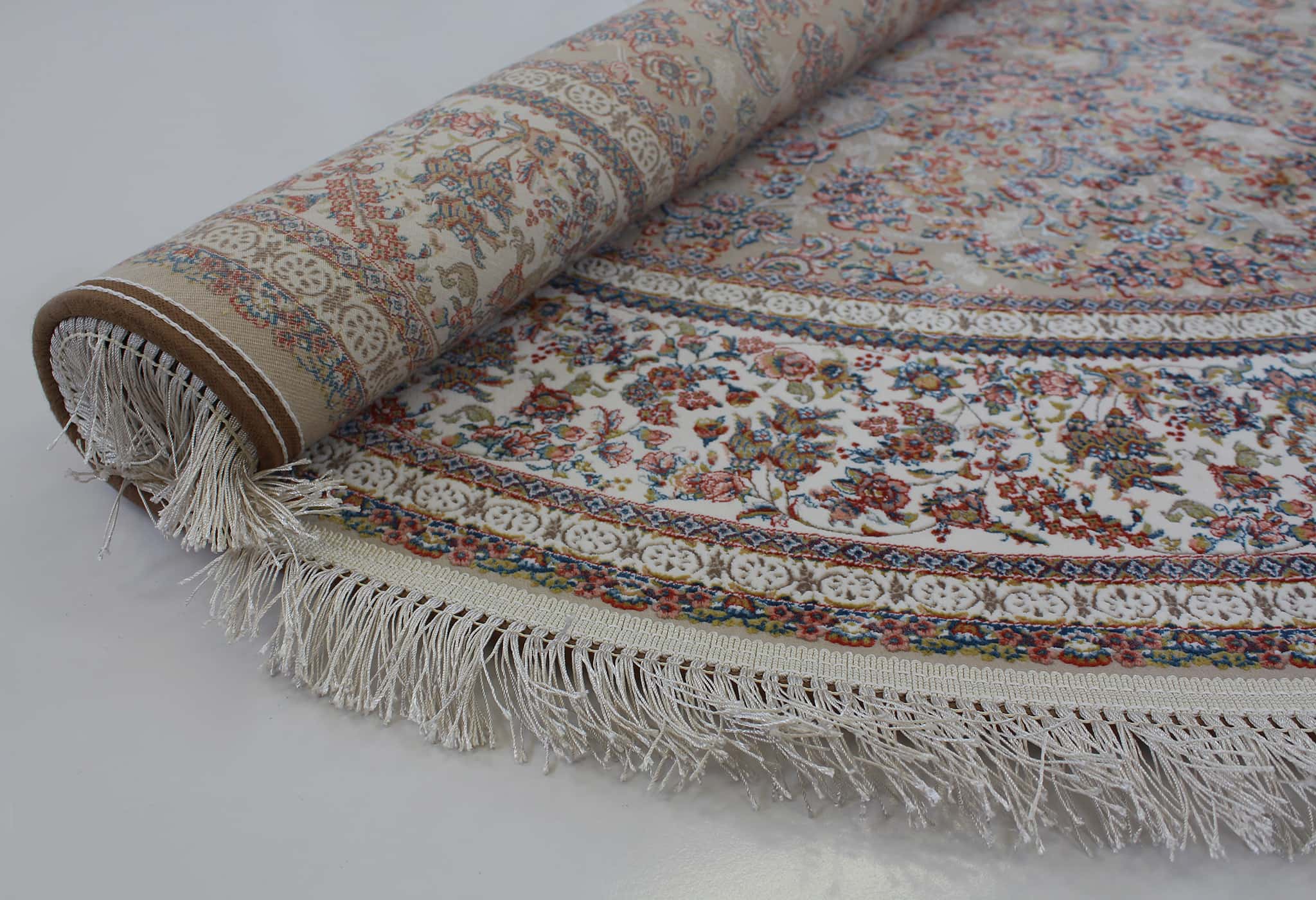 Zartosht 5330 Beige Round Persian Traditional Rug - Quality Rugs and Furniture