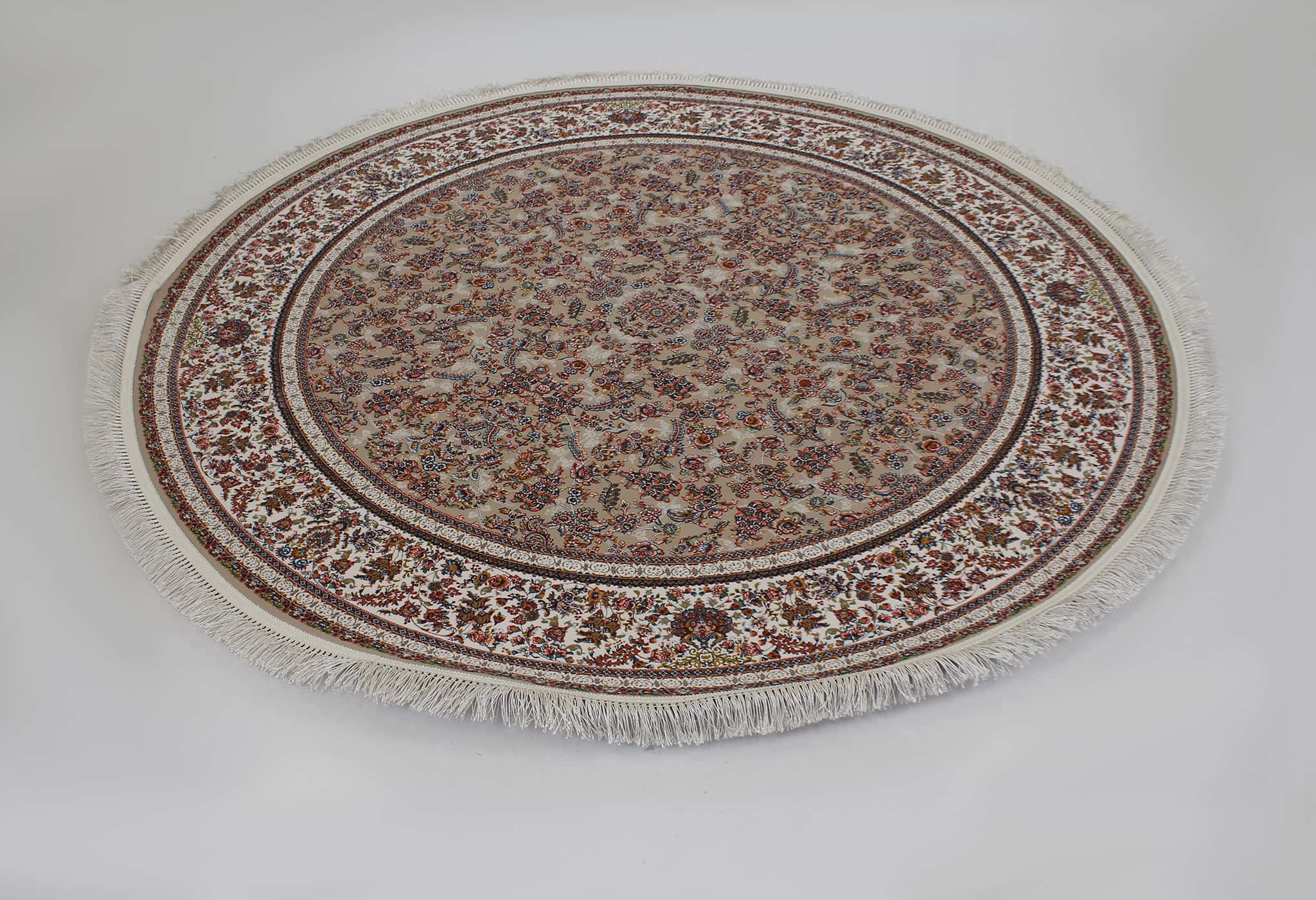 Zartosht 5330 Beige Round Persian Traditional Rug - Quality Rugs and Furniture