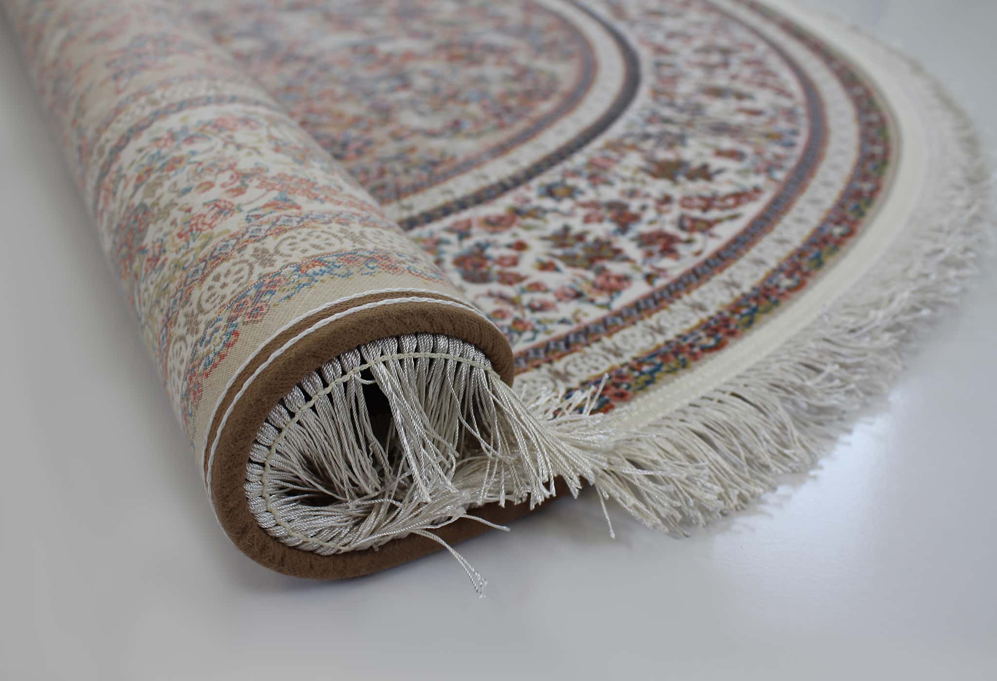 Zartosht 5330 Beige Round Persian Traditional Rug - Quality Rugs and Furniture