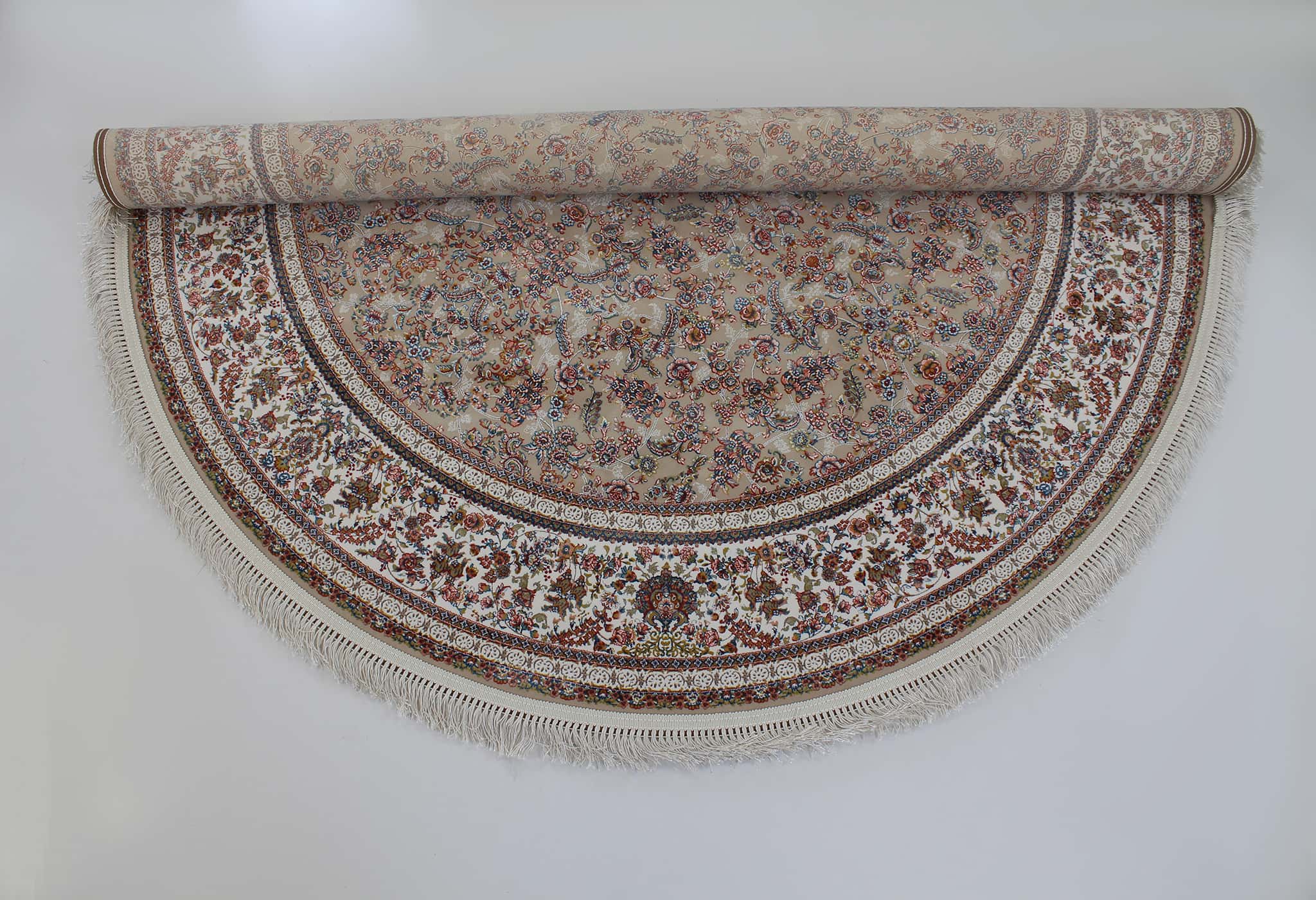 Zartosht 5330 Beige Round Persian Traditional Rug - Quality Rugs and Furniture