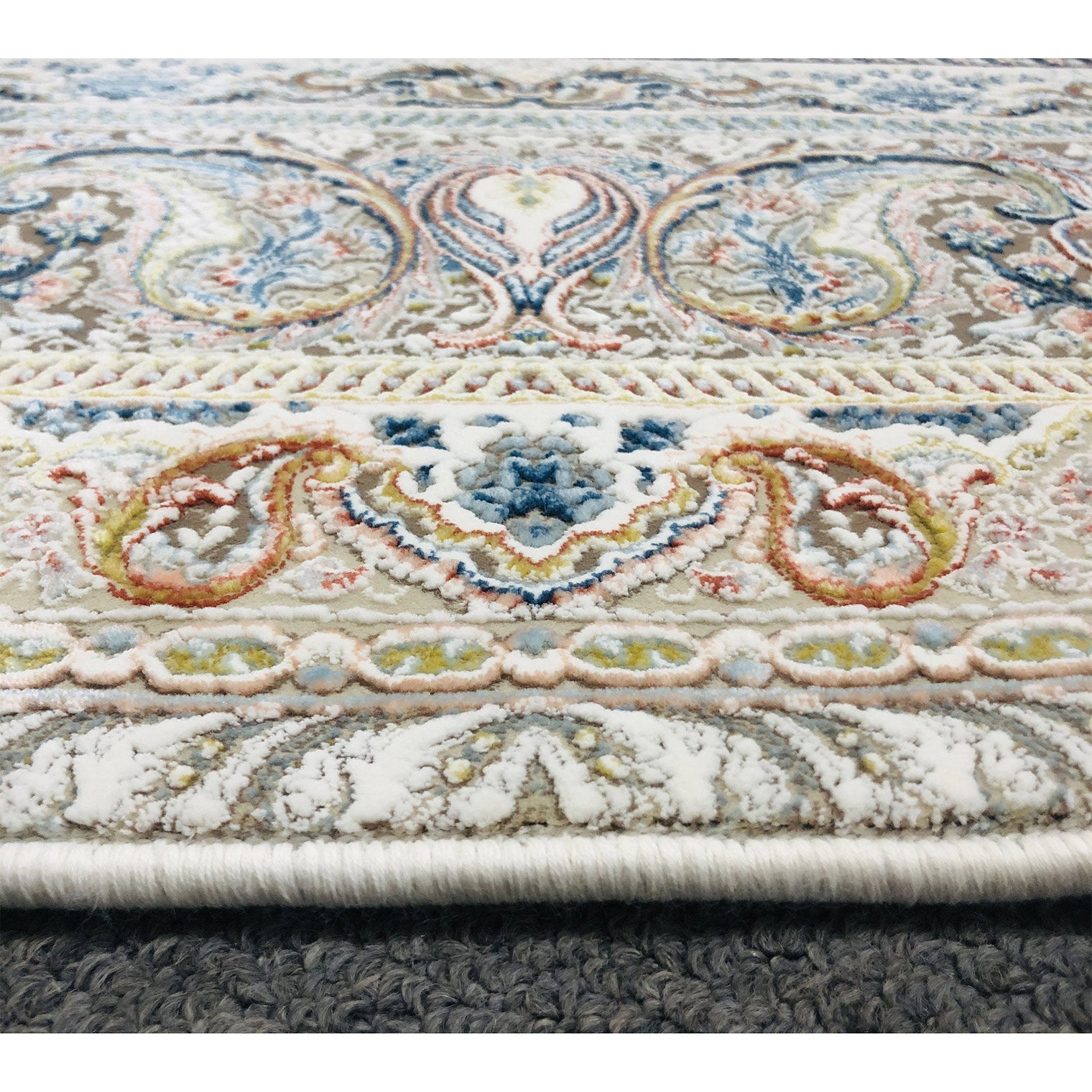 Zartosht 5333 Cream Round Persian Traditional Rug - Quality Rugs and Furniture