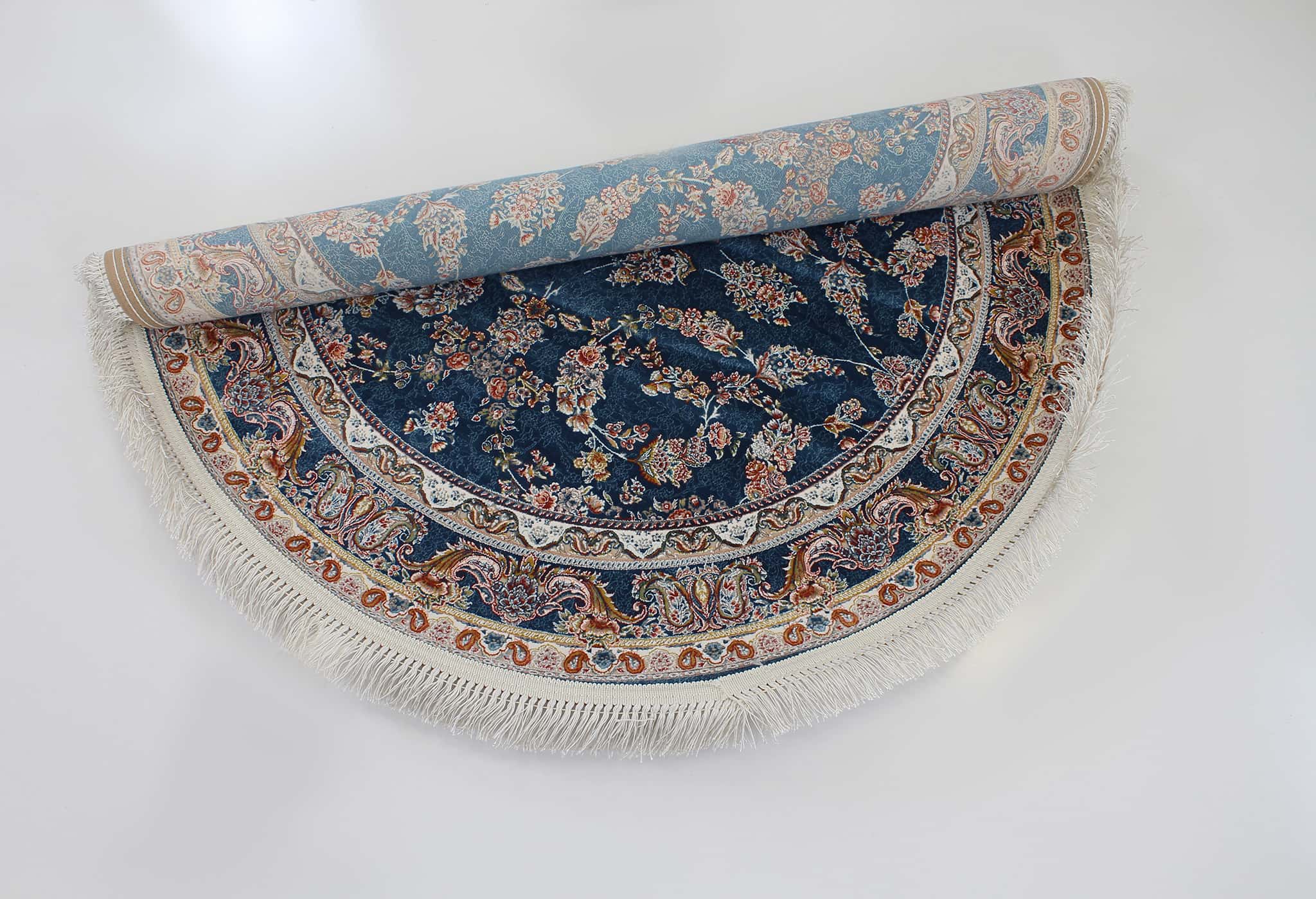 Zartosht 5333 Marin Blue Round Persian Traditional Rug - Quality Rugs and Furniture