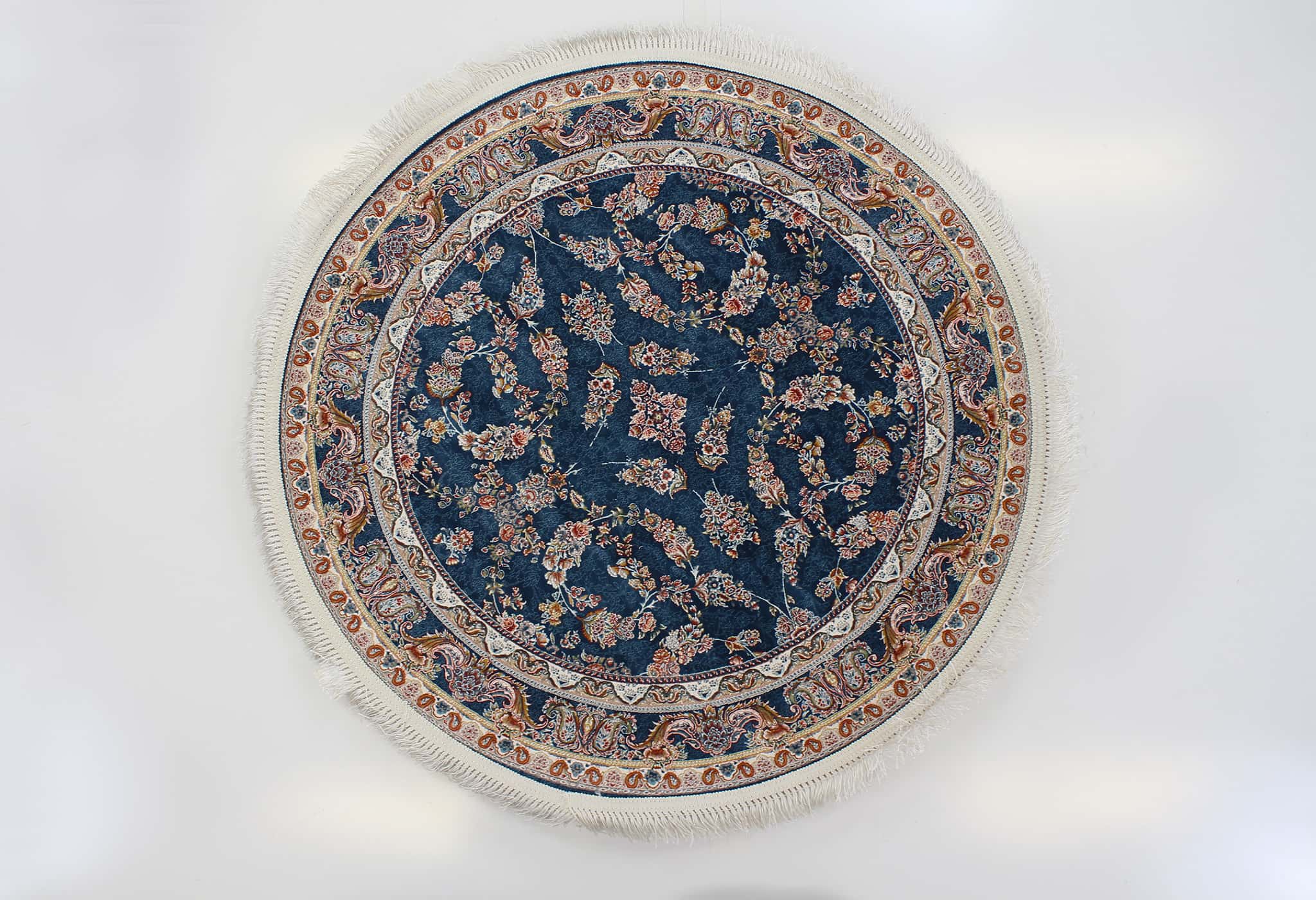 Zartosht 5333 Marin Blue Round Persian Traditional Rug - Quality Rugs and Furniture