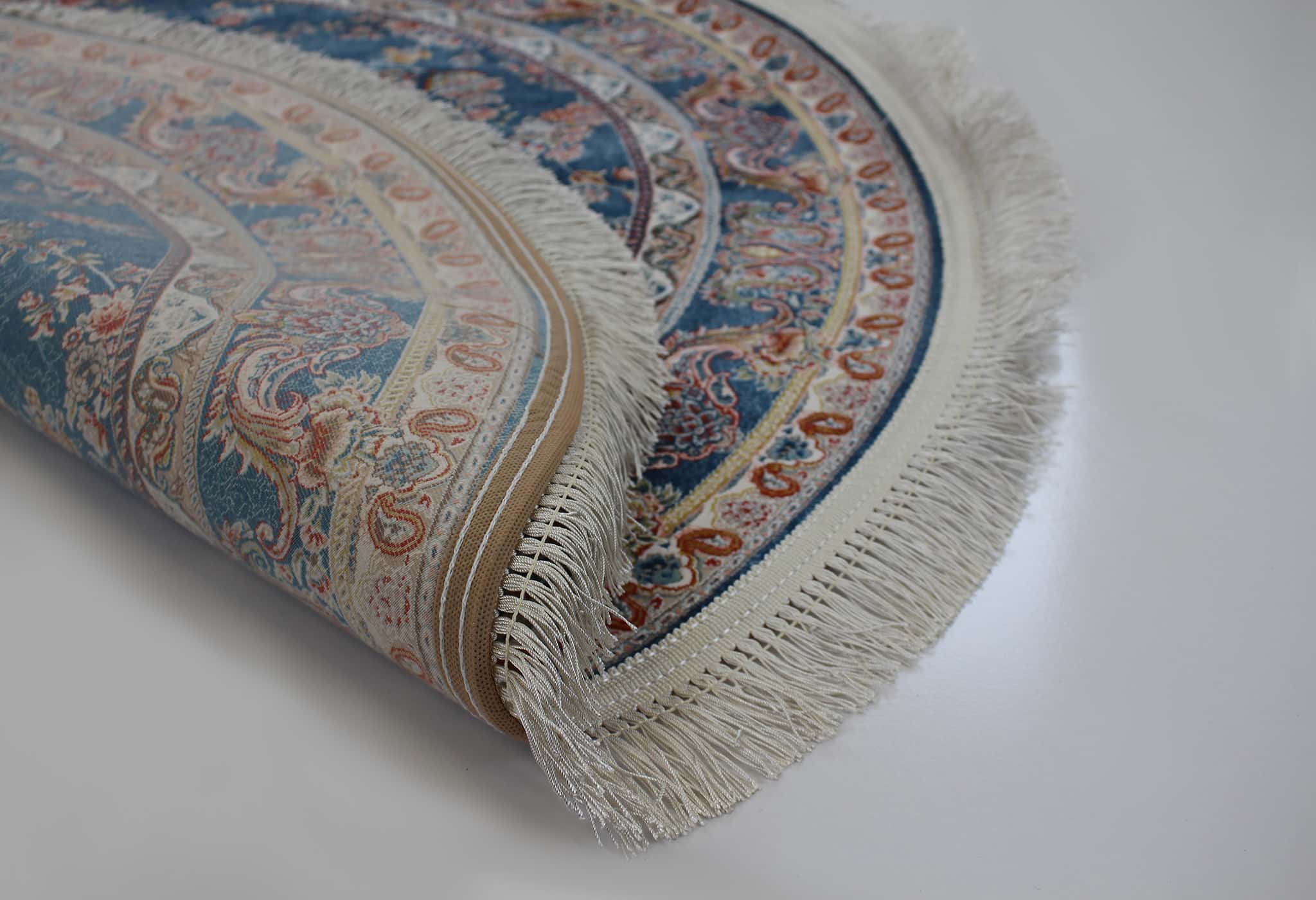 Zartosht 5333 Marin Blue Round Persian Traditional Rug - Quality Rugs and Furniture