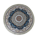 Zartosht 5511 Dark Blue Round Persian Traditional Rug - Quality Rugs and Furniture