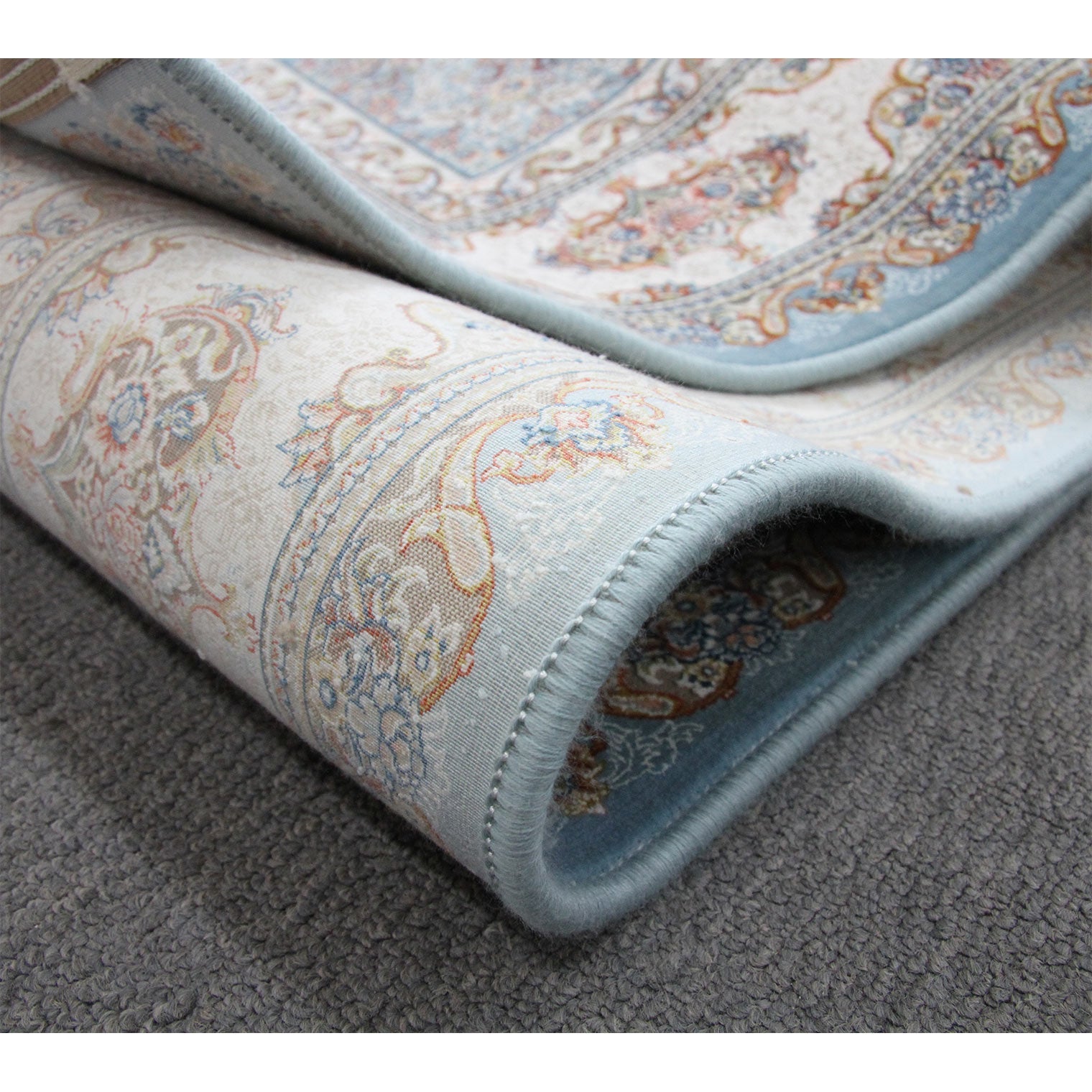 Zartosht 5750 Blue Round Persian Traditional Rug - Quality Rugs and Furniture