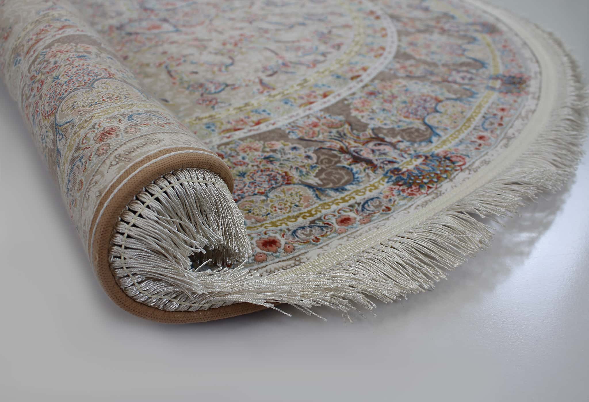Zartosht 5858 Beige Round Persian Traditional Rug - Quality Rugs and Furniture