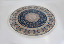 Zartosht 5858 Marin Blue Round Persian Traditional Rug - Quality Rugs and Furniture
