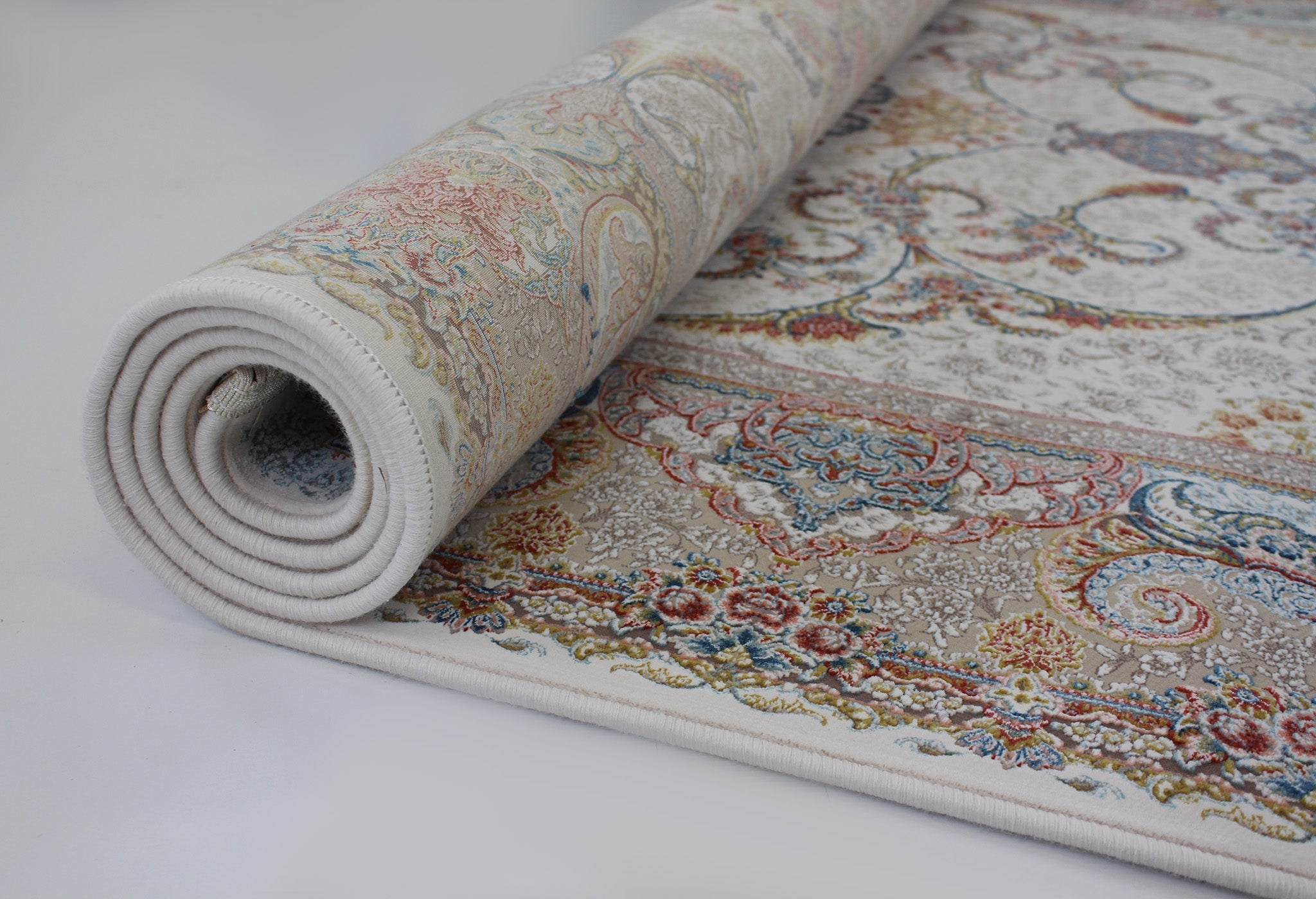 Zartosht 6090 Hallway Runner Cream Persian Traditional Rug - Quality Rugs and Furniture