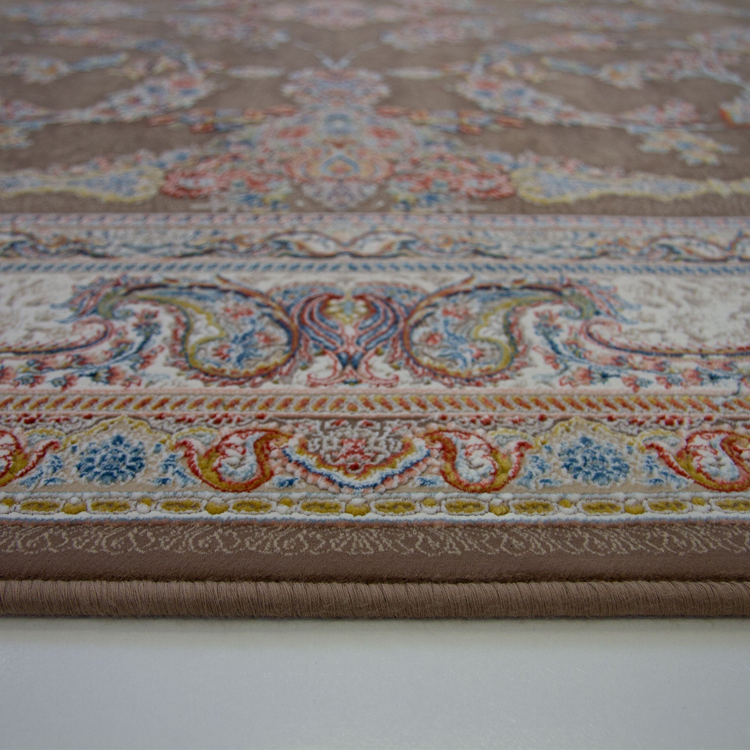 Zartosth 5333 Nescafe Round Persian Traditional Rug - Quality Rugs and Furniture