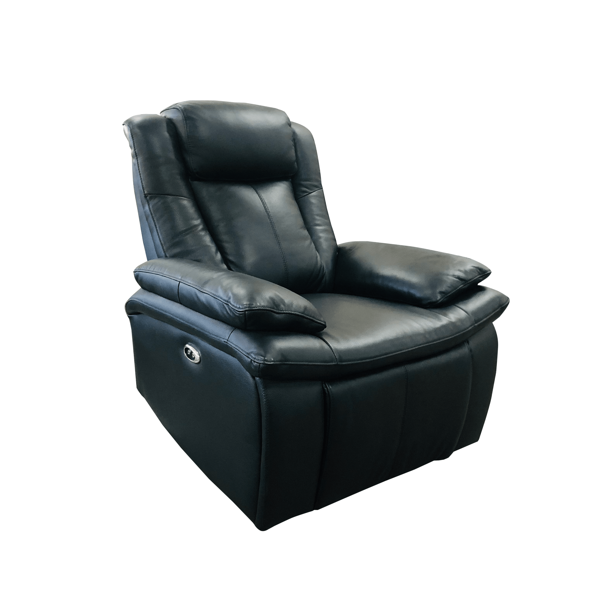 Zizo Hometheater Recliner Leather Sofa Set Black - Quality Rugs and Furniture