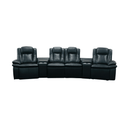 Zizo Hometheater Recliner Leather Sofa Set Black - Quality Rugs and Furniture