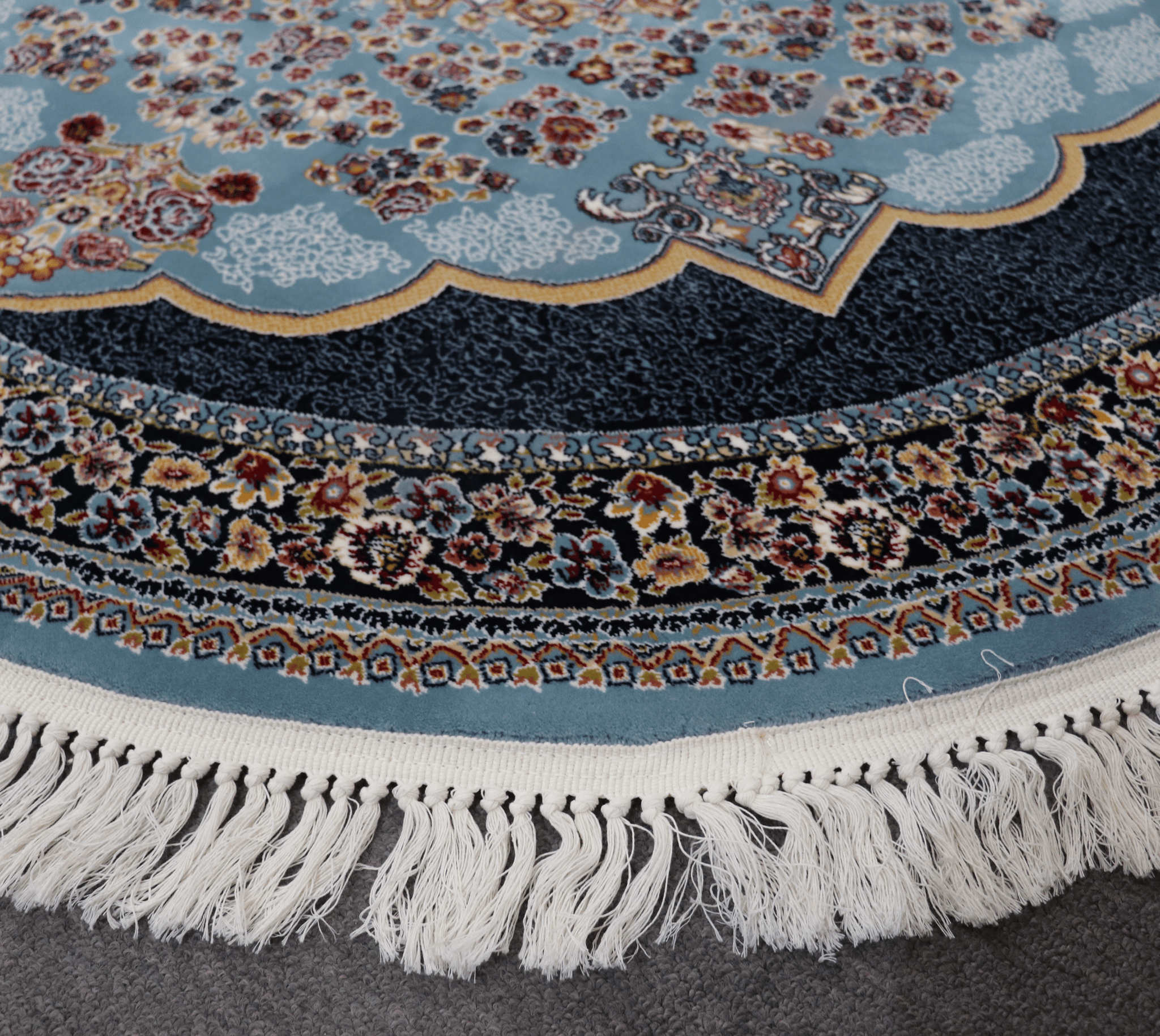 Zomorod 25036 Blue Round Traditional Rug - Quality Rugs and Furniture