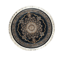 Zomorod 25036 Navy Round Traditional Rug - Quality Rugs and Furniture