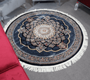 Zomorod 25036 Navy Round Traditional Rug - Quality Rugs and Furniture
