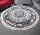 Zomorod 25038 Grey Round Traditional Rug - Quality Rugs and Furniture