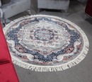 Zomorod 25038 Grey Round Traditional Rug - Quality Rugs and Furniture