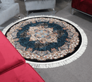 Zomorod 25050 Black Round Traditional Rug - Quality Rugs and Furniture
