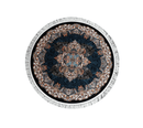 Zomorod 25050 Black Round Traditional Rug - Quality Rugs and Furniture