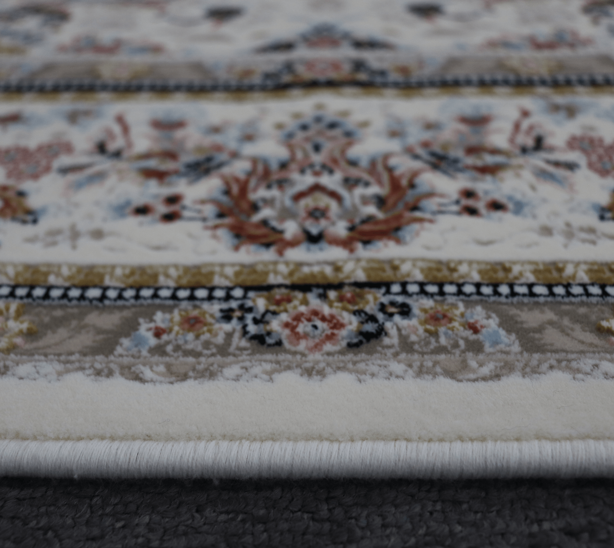 Zomorod 37001 Cream Hallway Runner Traditional Rug - Quality Rugs and Furniture