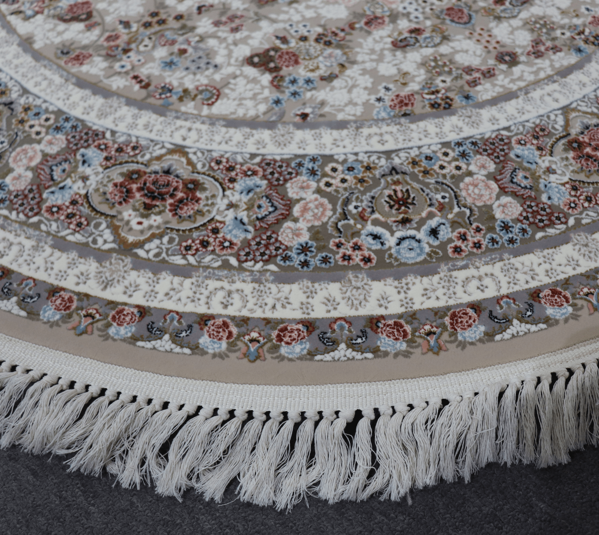Zomorod 37005 Beige Round Traditional Rug - Quality Rugs and Furniture