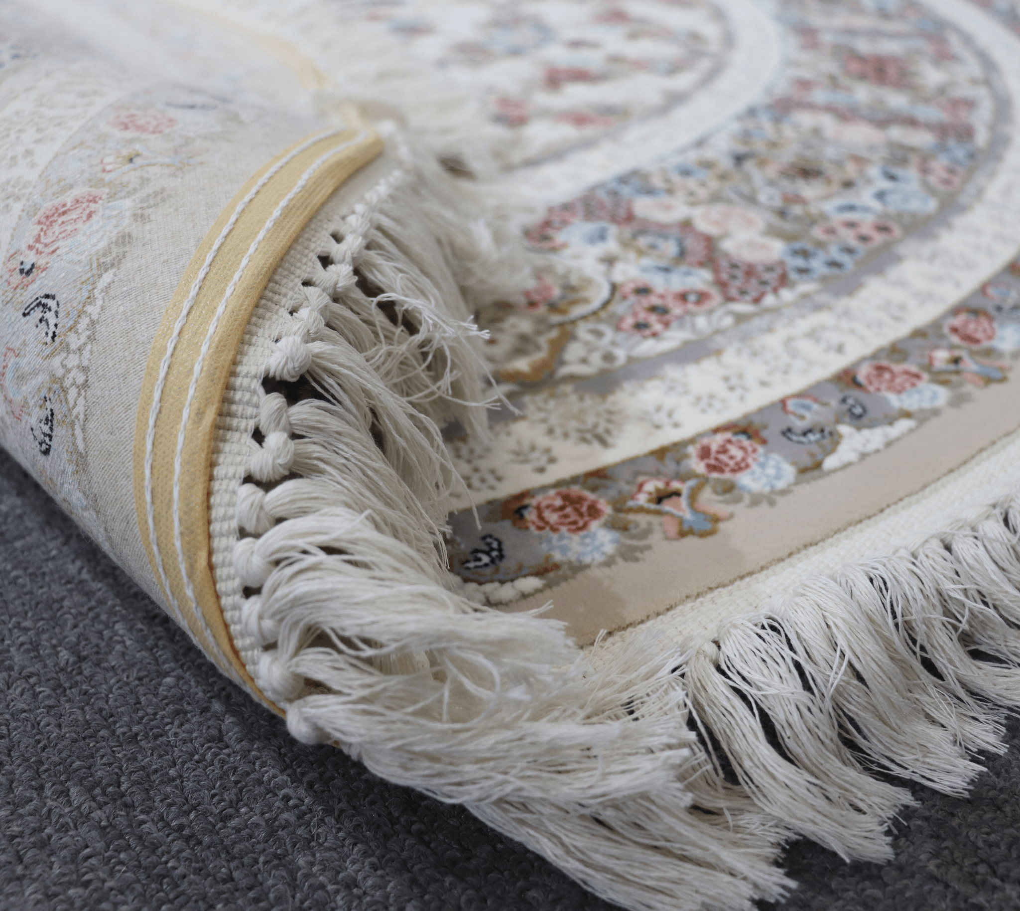 Zomorod 37005 Beige Round Traditional Rug - Quality Rugs and Furniture