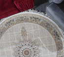 Zomorod 37006 Beige Round Traditional Rug - Quality Rugs and Furniture